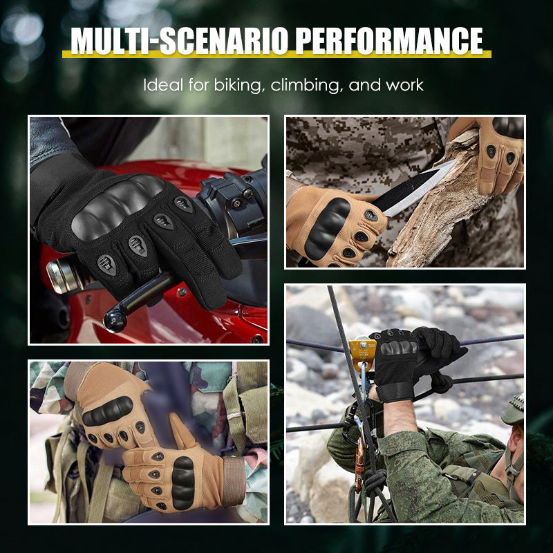 Abrasion-Resistant Full-Finger Work Gloves – Touchscreen on 3 Fingers, Reinforced Palm & Tactical Durability