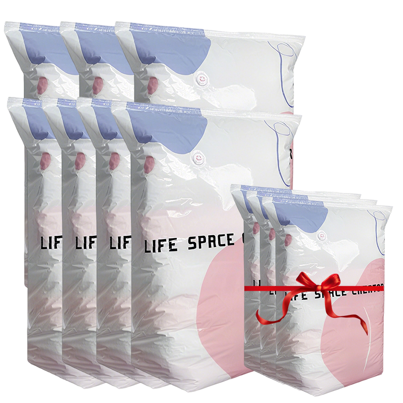 🧳No‑Pump Vacuum Storage Bags – Press & Seal, No Pump Needed. Saves 80% Space, Keeps Clothes Dry & Dust‑Free