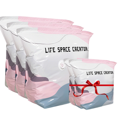 🧳No‑Pump Vacuum Storage Bags – Press & Seal, No Pump Needed. Saves 80% Space, Keeps Clothes Dry & Dust‑Free