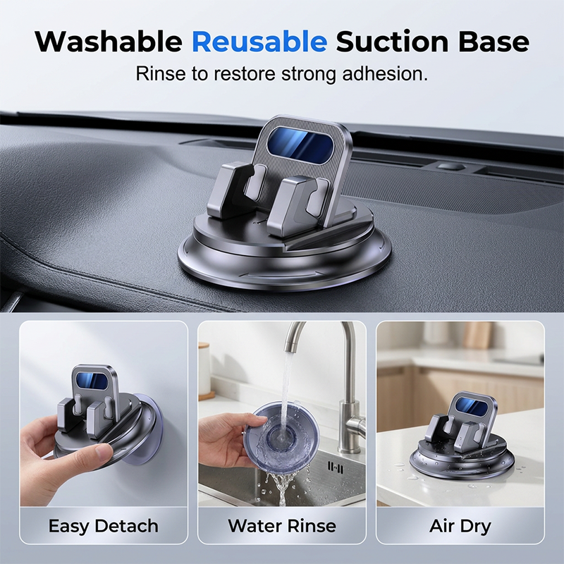 🚗 50% OFF NOW!📱Rotating Dashboard Car Phone Holder–Hands-Free Phone Mount 🛡️
