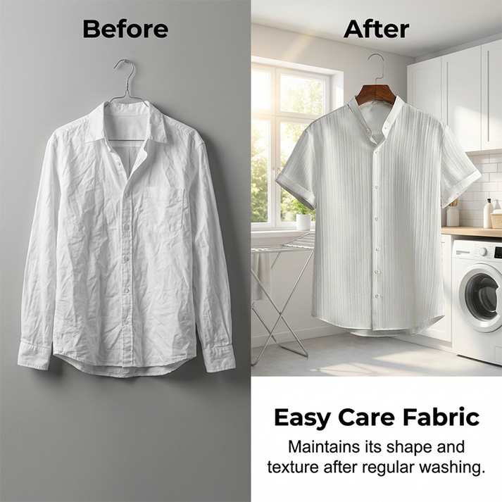 Men's Textured 2-Piece Shirt & Pants Set