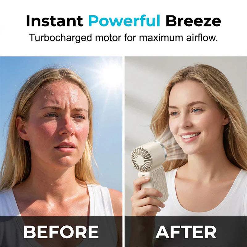 🌬️Buy 1 Get 1 Free✨Turbo Handheld Fan – LED Display, 6 Speeds, 3000mAh🔋