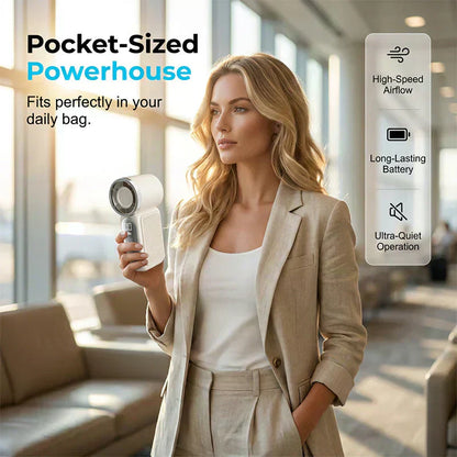 🌬️Buy 1 Get 1 Free✨Turbo Handheld Fan – LED Display, 6 Speeds, 3000mAh🔋