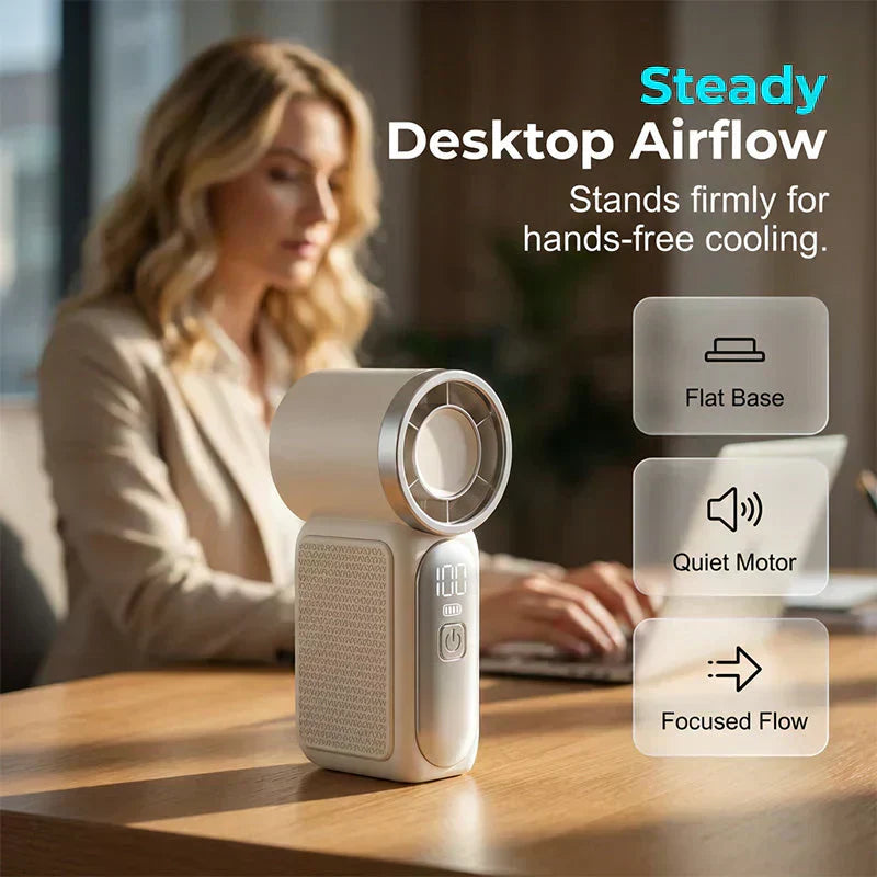 🌬️Buy 1 Get 1 Free✨Turbo Handheld Fan – LED Display, 6 Speeds, 3000mAh🔋